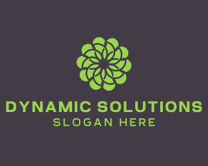 Green Flower Pattern logo design