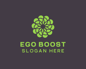 Green Flower Pattern logo design