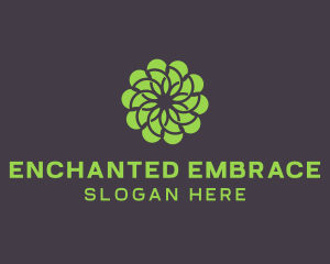 Green Flower Pattern logo design