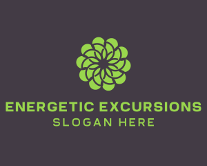 Green Flower Pattern logo design