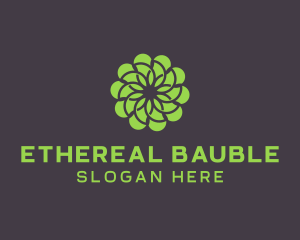 Green Flower Pattern logo design