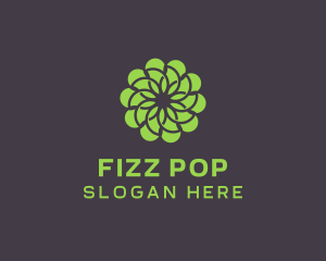 Green Flower Pattern logo design