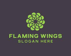 Green Flower Pattern logo design