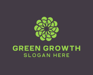 Green Flower Pattern logo design