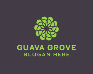 Green Flower Pattern logo design