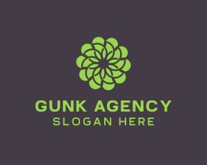 Green Flower Pattern logo design