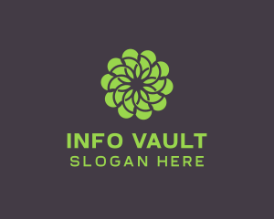 Green Flower Pattern logo design