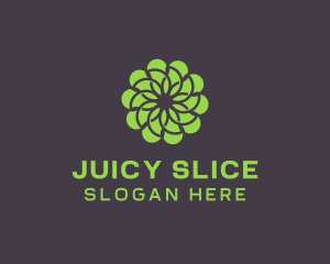 Green Flower Pattern logo design