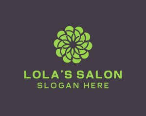 Green Flower Pattern logo design