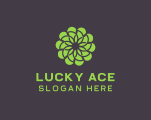 Green Flower Pattern logo design