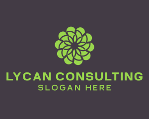 Green Flower Pattern logo design