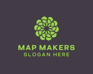 Green Flower Pattern logo design