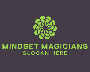 Green Flower Pattern logo design