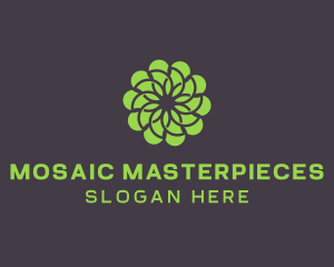 Green Flower Pattern logo design