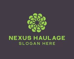 Green Flower Pattern logo design