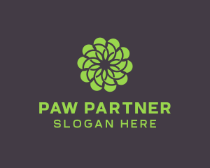 Green Flower Pattern logo design