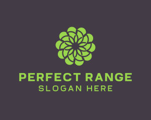 Green Flower Pattern logo design