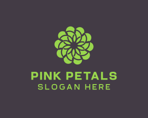 Green Flower Pattern logo design