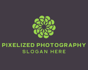 Green Flower Pattern logo design