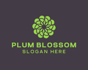 Green Flower Pattern logo design