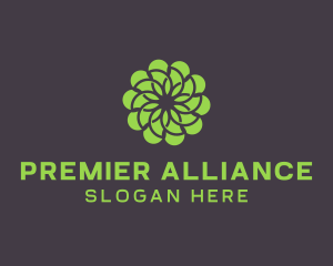 Green Flower Pattern logo design