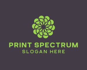 Green Flower Pattern logo design