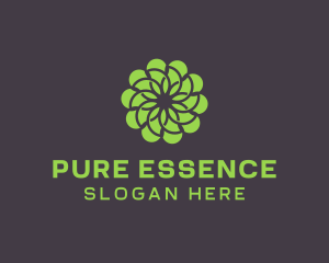 Green Flower Pattern logo design