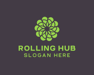 Green Flower Pattern logo design