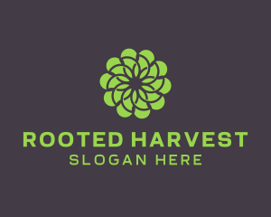 Green Flower Pattern logo design