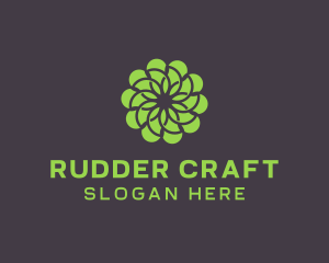 Green Flower Pattern logo design