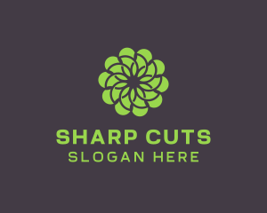 Green Flower Pattern logo design