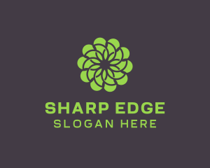 Green Flower Pattern logo design