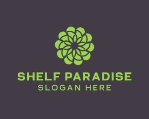 Green Flower Pattern logo design