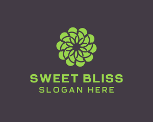 Green Flower Pattern logo design