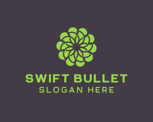 Green Flower Pattern logo design