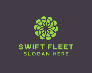 Green Flower Pattern logo design