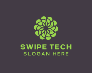 Green Flower Pattern logo design