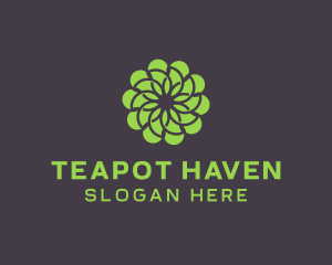 Green Flower Pattern logo design