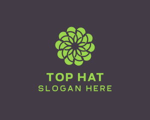 Green Flower Pattern logo design