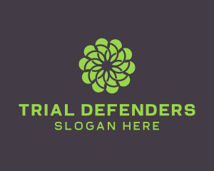 Green Flower Pattern logo design