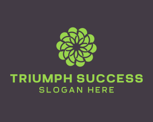 Green Flower Pattern logo design