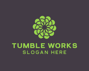 Green Flower Pattern logo design