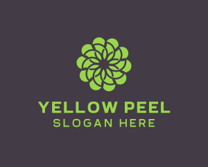 Green Flower Pattern logo design