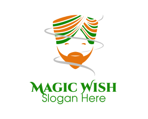 Happy Indian Turban Man logo