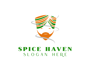 Indian Turban Man logo design