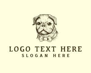 Pug Dog Necktie logo