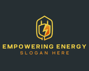 Lightning Plug Energy logo design