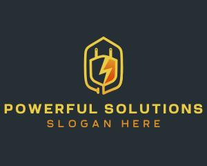 Lightning Plug Energy logo design