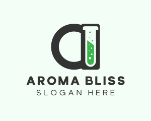 Chemist Test Tube Letter A logo design