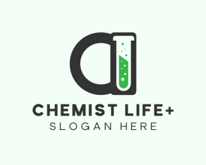 Chemist Test Tube Letter A logo